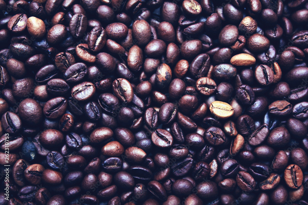background of coffee beans. view from above. background of coffee beans. view from above.