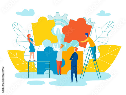 Team Formation and Development Vector Illustration