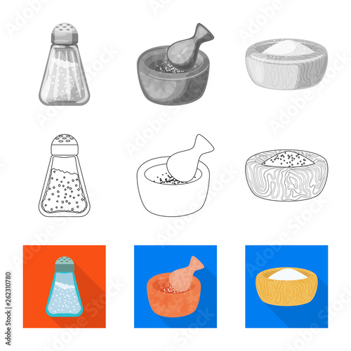 Vector design of cooking and sea logo. Set of cooking and baking   vector icon for stock.