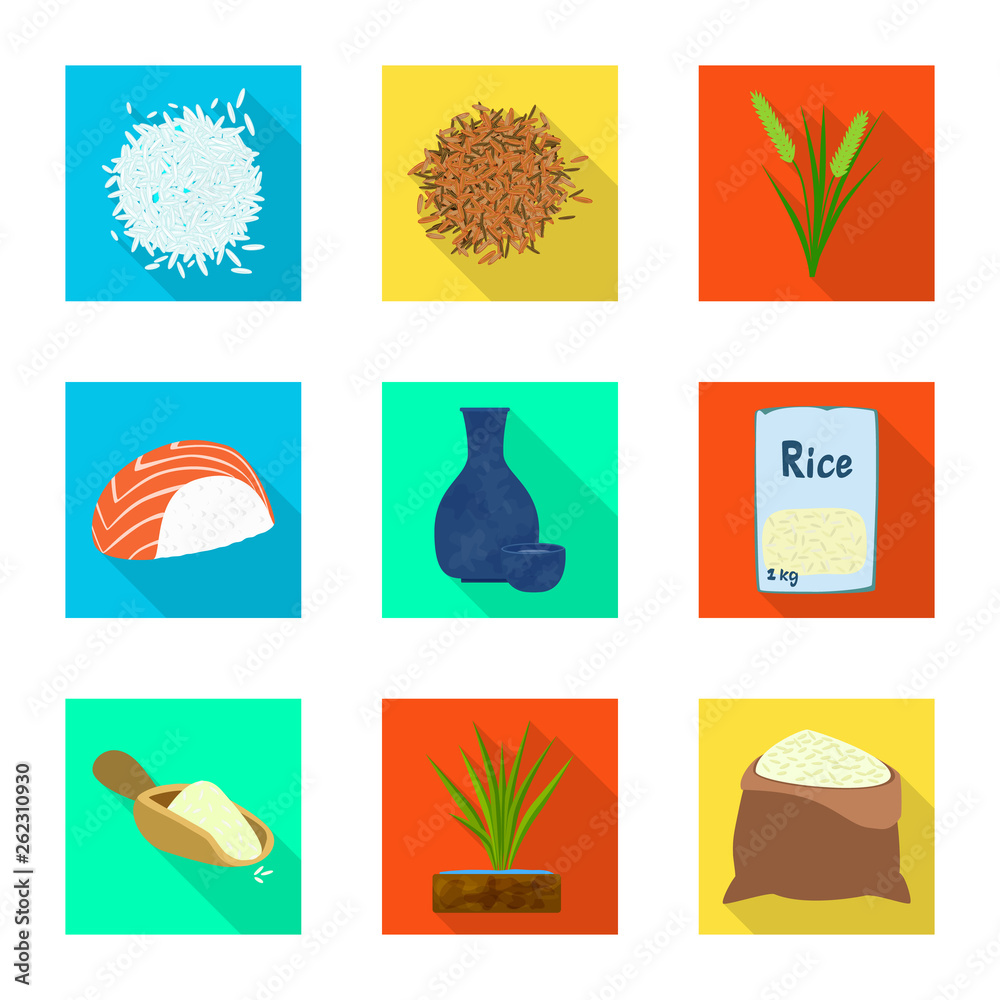 Vector design of raw and agricultural icon. Collection of raw and ecological stock symbol for web.