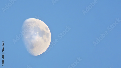 moon in the blue sky