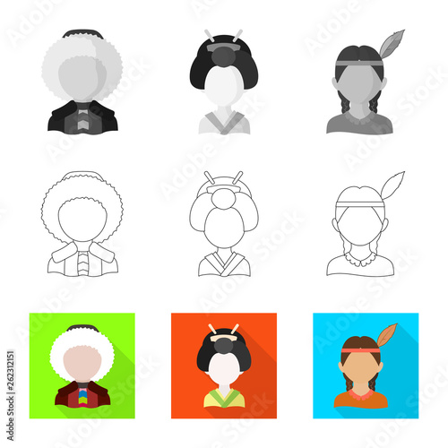 Vector illustration of imitator and resident symbol. Collection of imitator and culture vector icon for stock.