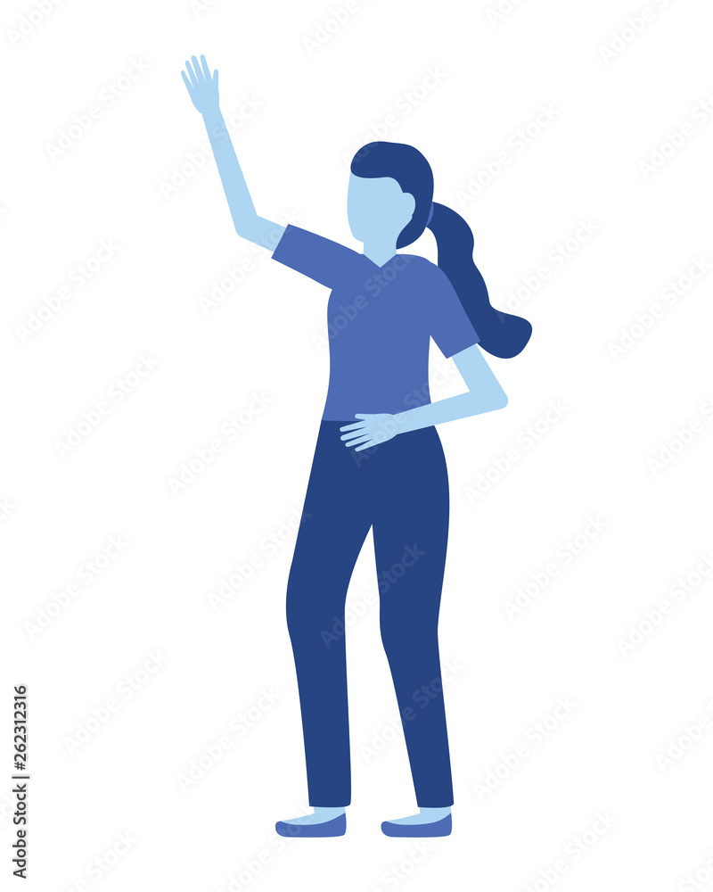 woman gesturing hands