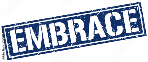 embrace square grunge stamp
