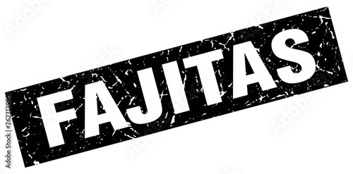 square grunge black fajitas stamp