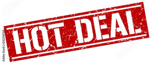 hot deal square grunge stamp