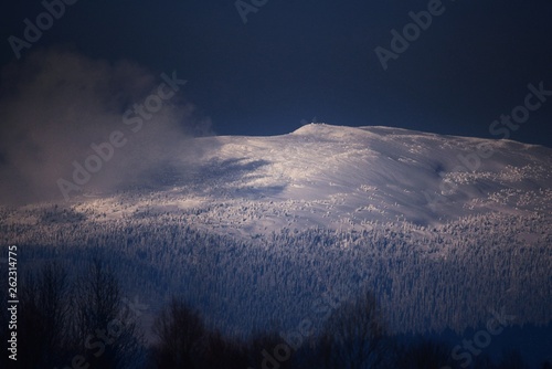 top of the mountain peak