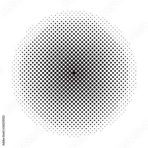 Halftone element, circular halftone pattern. Specks, halftone circle gradient