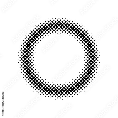 Halftone element, circular halftone pattern. Specks, halftone circle gradient