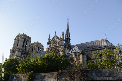 Paris, France - 06-05-2018: Cathedral Notre Dame in Paris. Famous and important Gothic Building in history of art. 