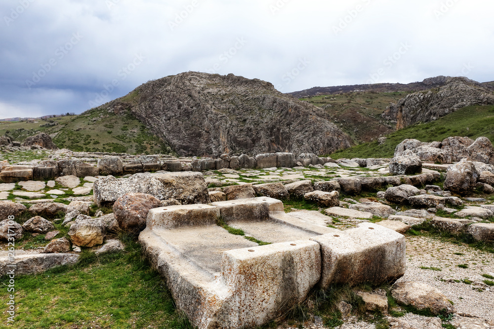 Located in the capital of the Hittite Corum province in the Black Sea region of Turkey Hattusa is an ancient city located near modern Bogazkale.