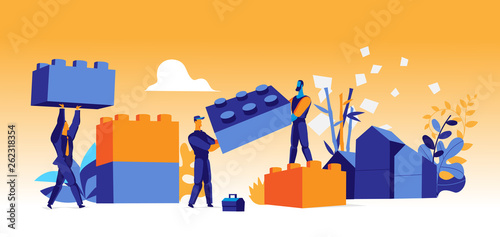 Building structures with bricks