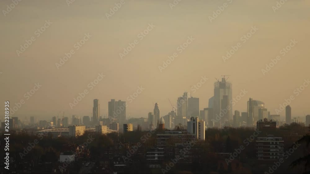 Time Lapse of Construction at Early Morning Across London