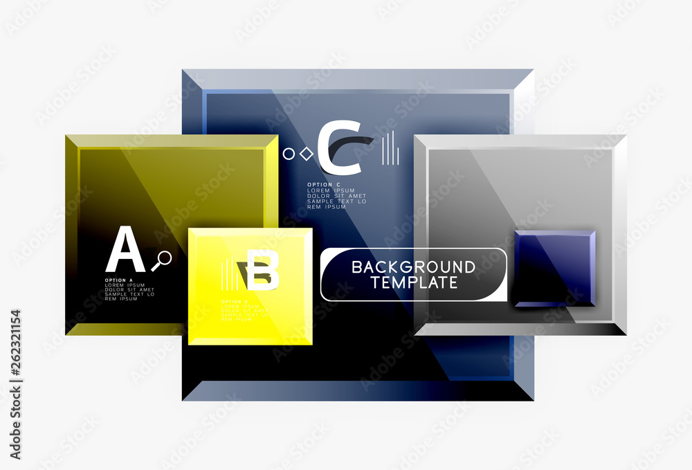 Abstract square composition for background, banner or logo Abstract square composition for background, banner or logo
