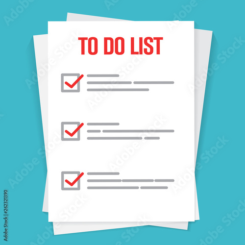 to do list, vector illustration