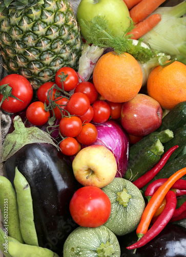 fresh fruits and vegetables from the greengrocer