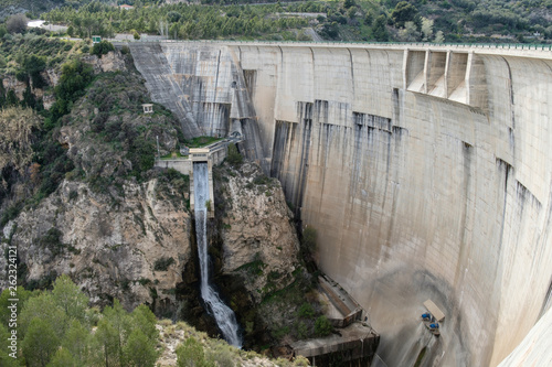 dam of reservoir called Presa de Beznar in Spain