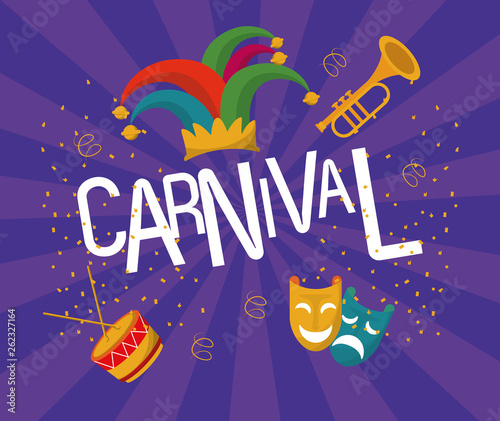Carnival festival card banner
