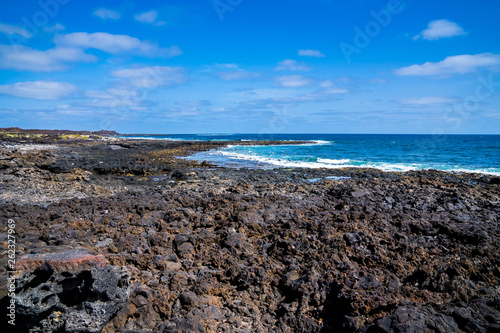 Spain, Lanzarote, Endless lava field beach at north coast near orzola © Simon
