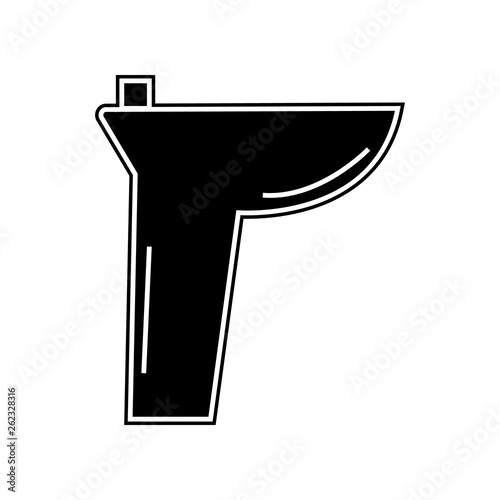 Sink icon. Element of bathroom for mobile concept and web apps icon. Glyph, flat icon for website design and development, app development