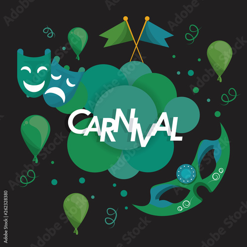 Carnival festival card banner