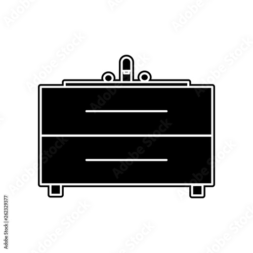 Sink icon. Element of bathroom for mobile concept and web apps icon. Glyph, flat icon for website design and development, app development