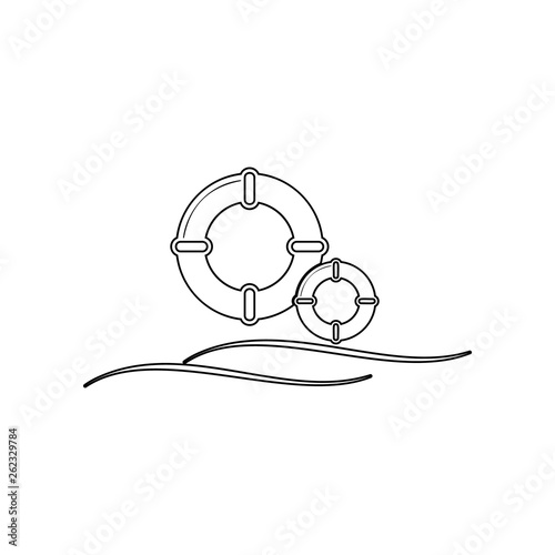 Life rings icon. Element of Beach for mobile concept and web apps icon. Outline, thin line icon for website design and development, app development