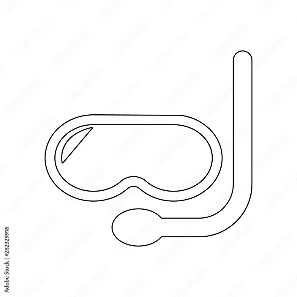 diving mask icon. Element of Beach for mobile concept and web apps icon. Outline, thin line icon for website design and development, app development diving mask icon. Element of Beach for mobile concept and web apps icon. Outline, thin line icon for website design and development, app development