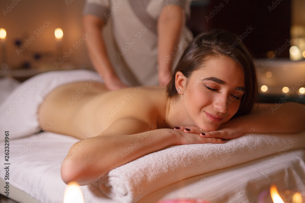 Girl on massage in the spa salon. Girl on massage in the spa salon.