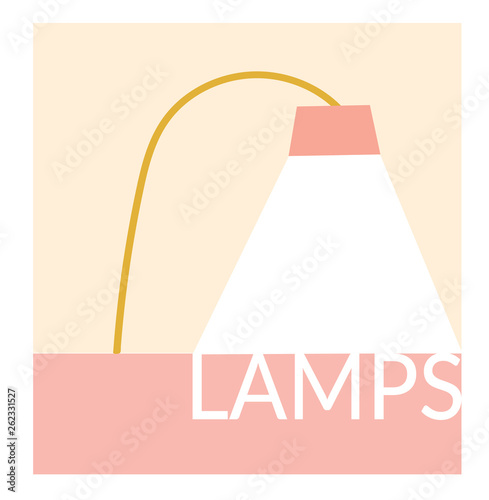 lamps illustration vector logo. web banner icon. interior design element. lamp design.