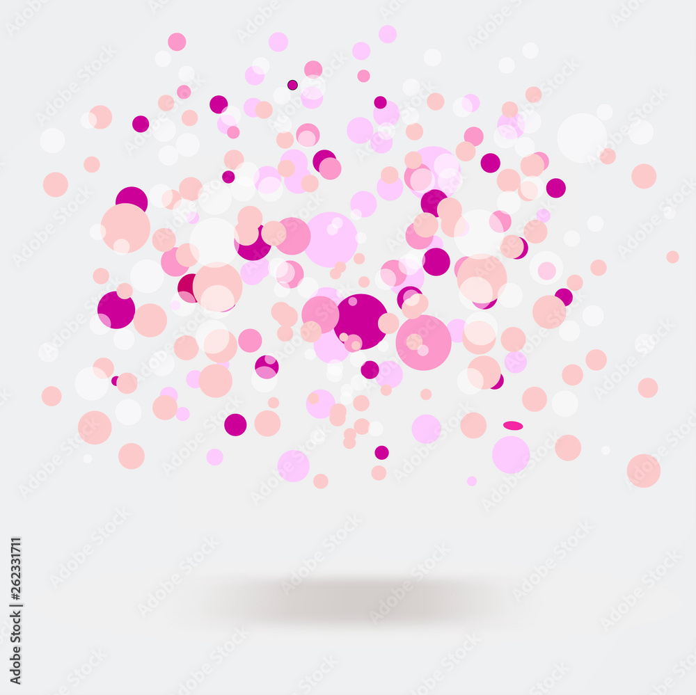vector background, pink bubbles