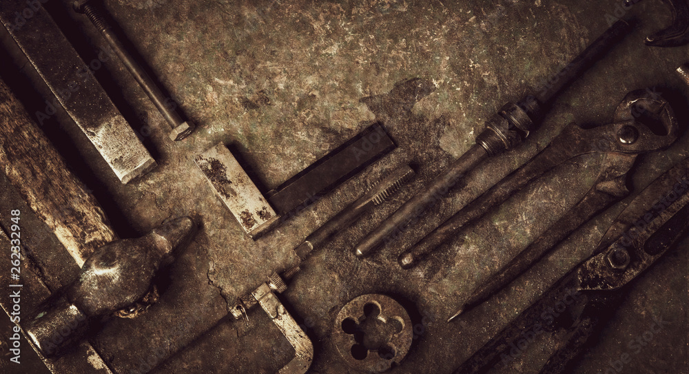 grungy old tools