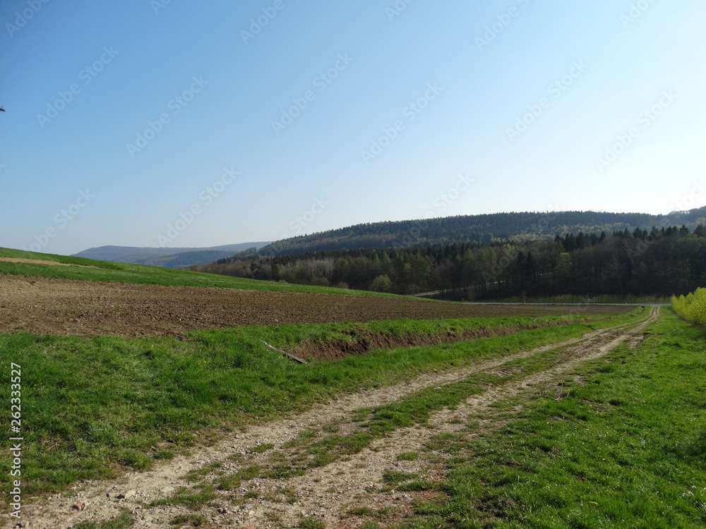 Das schöne Leinebergland in der Nähe von Delligsen fotografiert