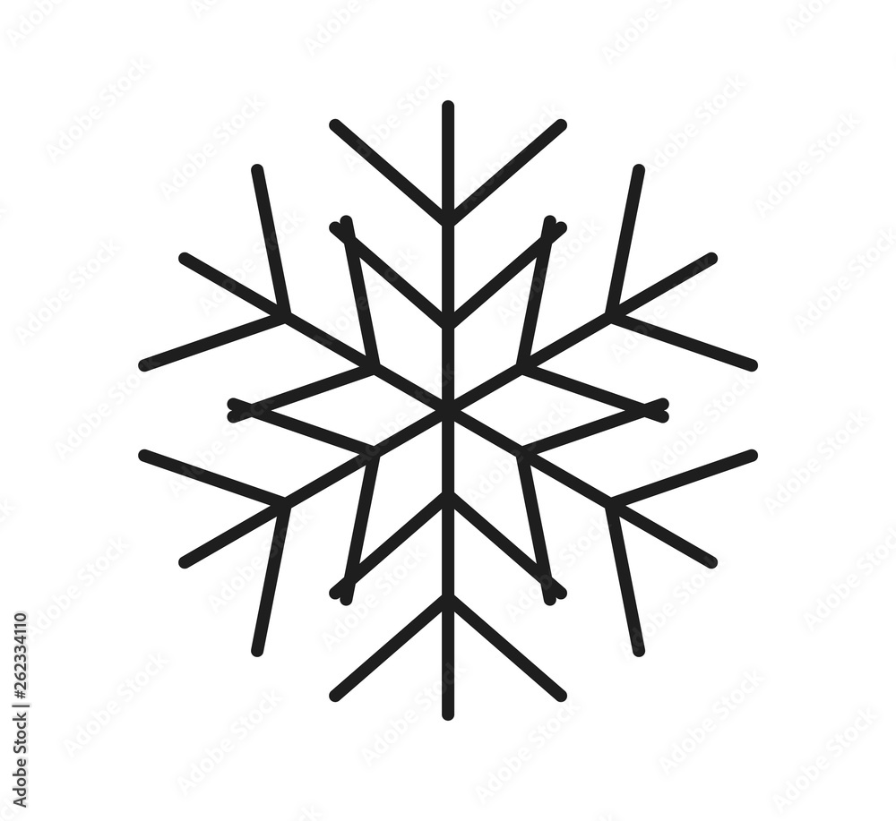 Snowflake icon. Flat style vector EPS. Snowflake icon. Flat style vector EPS.