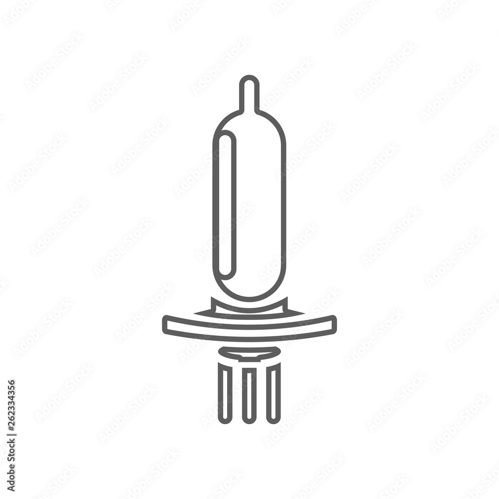 halogen bulb icon. Element of Car repear for mobile concept and web apps icon. Outline, thin line icon for website design and development, app development - obrazy, fototapety, plakaty 