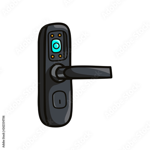 Home door lock security with integrated web camera
