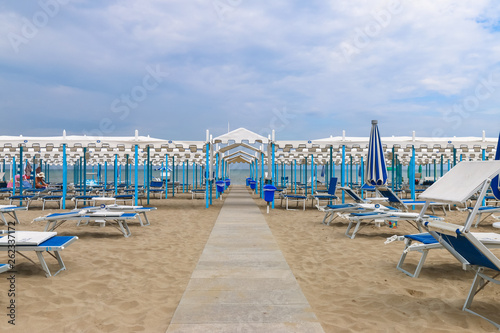 Empty beach, Italy, Riccione © folomey