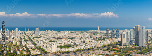 Extra large Panorama Of Tel Aviv Skyline, Tel Aviv Cityscape Large Panorama At Day, Israel