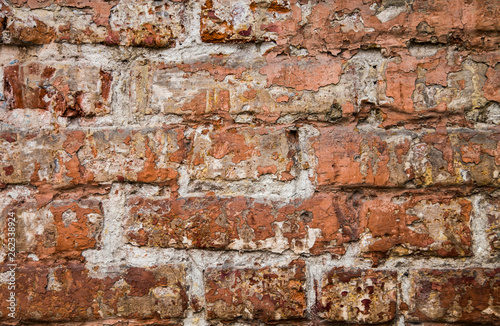 Old Brick Wall Texture background image. Grunge Red Stone wall Background