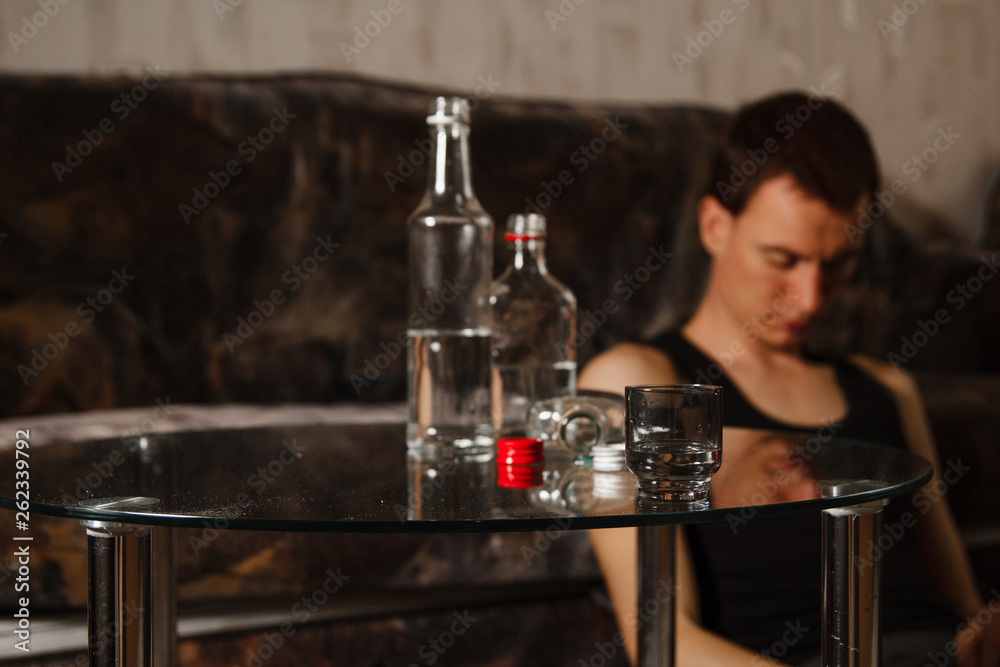 alcoholism problem. alcoholic guy. bad habit. social disease. harm to health alcoholism problem. alcoholic guy. bad habit. social disease. harm to health