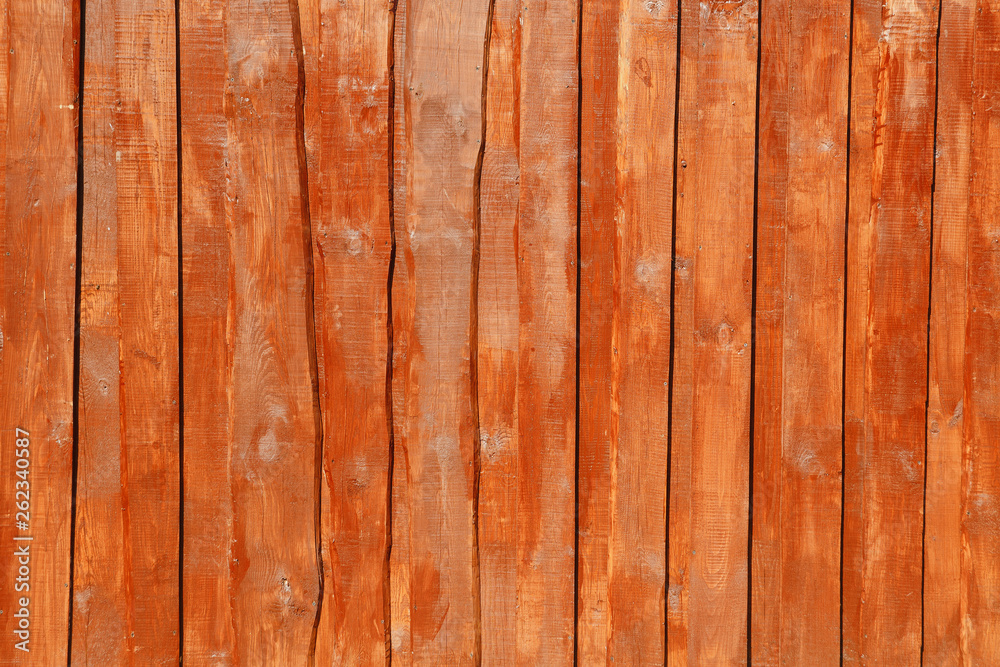 Brown wooden fence. Boards Brown wooden fence. Boards