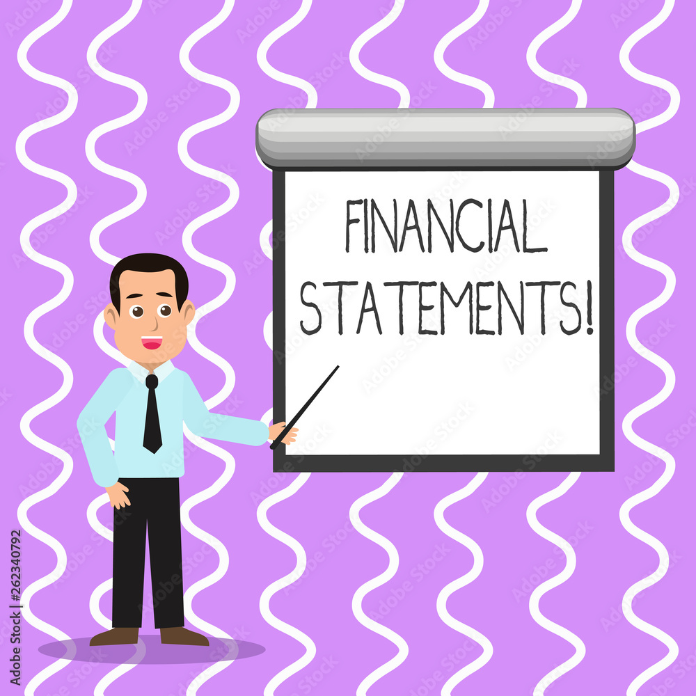 Conceptual hand writing showing Financial Technology. Concept meaning providing financial services by making use of software Man in Necktie Holding Stick Pointing White Screen on Wall Conceptual hand writing showing Financial Technology. Concept meaning providing financial services by making use of software Man in Necktie Holding Stick Pointing White Screen on Wall