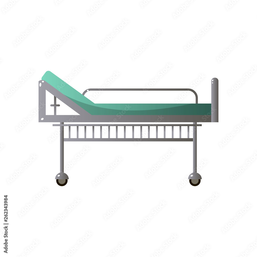 High orthopedic hospital steel bed with green mattress High orthopedic hospital steel bed with green mattress