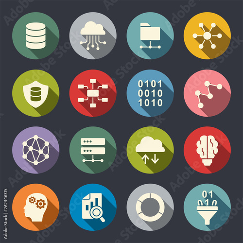 Data science icon set