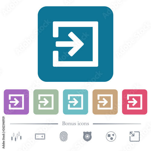 Free Download Import with inside arrow rounded square flat icons - GFXLoad