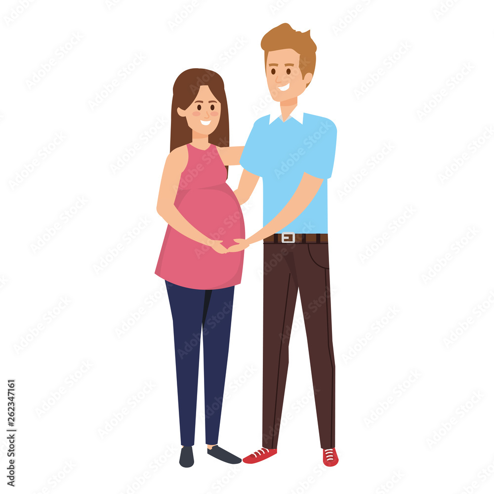young pregnancy woman and man young pregnancy woman and man