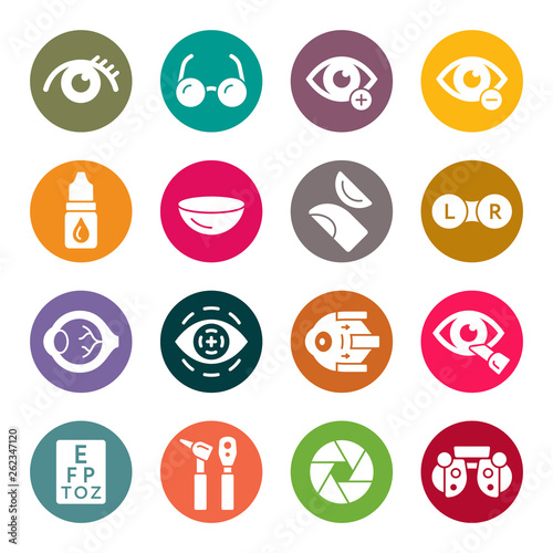 Ophthalmology icon set
