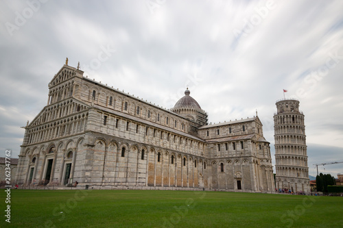 Pisa tower and cathedral Piazza del Duomo