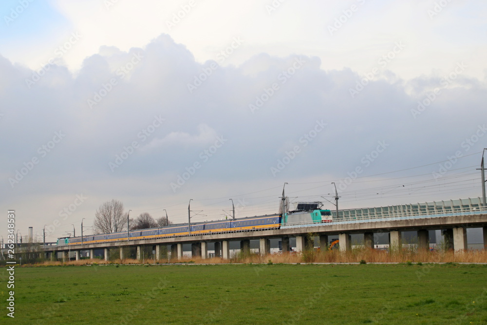 Intercity Direct between amsterdam and Rotterdam at bleiswijk viaduct