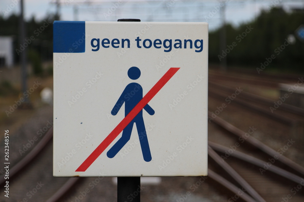 sign at the train station 't Harde close to Zwolle in the Netherlands